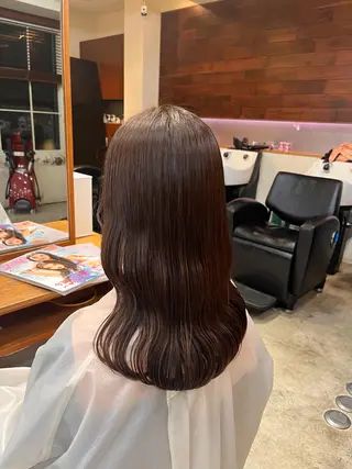 セミロング yuuka/ボブ/ダ ブルカラー/髪質改善のヘアスタイル