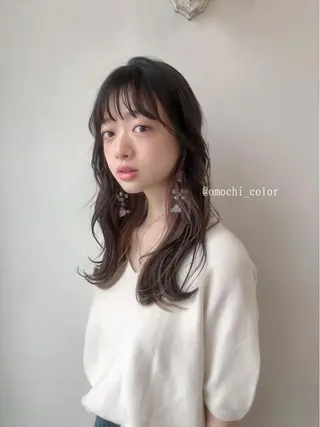 ミディアム カラー パーマ ヘアアレンジ 隠れ家サロンso you所属・yukimi .のヘアスタイル