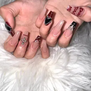 ロング LaLa Peach 崎原のネイルデザイン