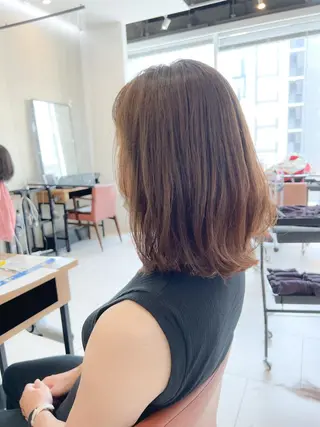 ミディアム カラー メンズカット曲がる 縮毛矯正佐々木タクマのヘアスタイル