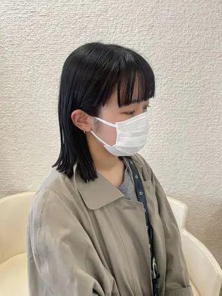 ミディアム 透明感ワンカラー 🎀髪質改善/AOのヘアスタイル