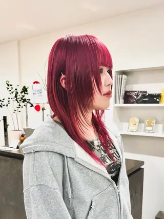 ミディアム カラー ハイトーン/レイヤー /ウルフ⭐️永田⭐️のヘアスタイル