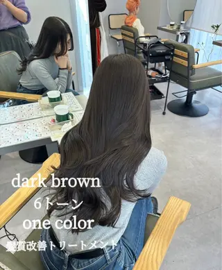 ロング カラー 梅田/ベージュ／ 艶カラー／三宅空翔のヘアスタイル