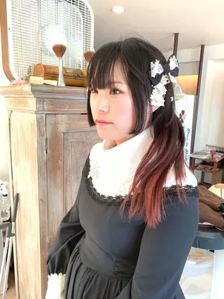 セミロング カラー nishimura makotoのヘアスタイル