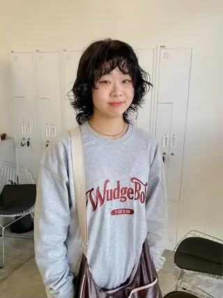 カラー パーマ サトウ リョウのヘアスタイル