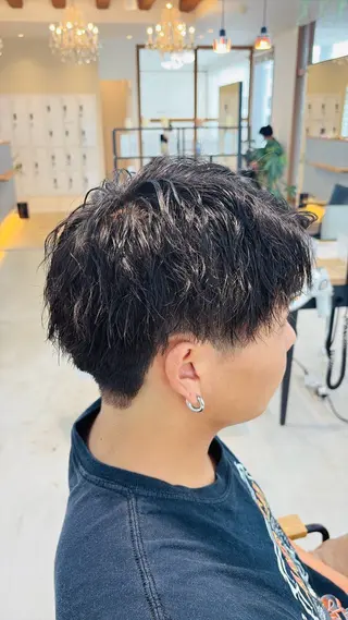 パーマ メンズ GRANDEUR東静岡池田所属・若原 絃汰のヘアスタイル