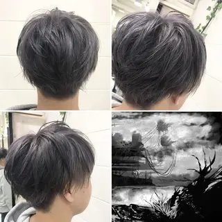 ショート カラー メンズ "PEPPU "所属・派手髪、ハイトーン ショートヘアShinのヘアスタイル