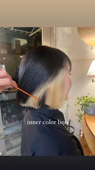 ミディアム カラー 🌱ぱっつとボブカ ット🌱/Ryotaのヘアスタイル