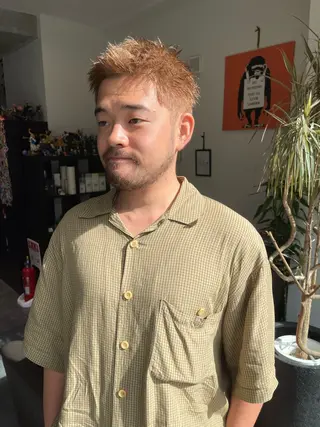 ショート メンズ アトム/ウルフ パーマ/レイヤーのヘアスタイル