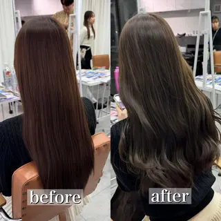 ロング カラー ヘアアレンジ ブリーチなしカラー /ベージュ/安形翔のヘアスタイル