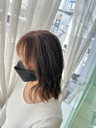 ミディアム カラー ヘアアレンジ 久米 治仁のヘアスタイル