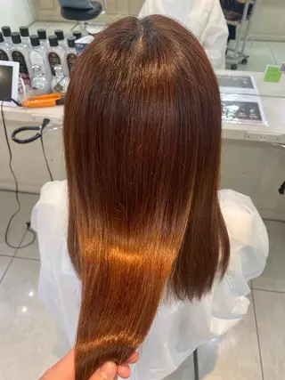 ロング 💙mai🫧 縮毛矯正・ハイライトのヘアスタイル