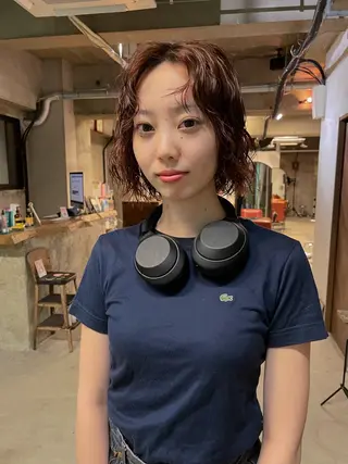 ショート パーマ パーマ/レイヤー 岩山丈一郎のヘアスタイル