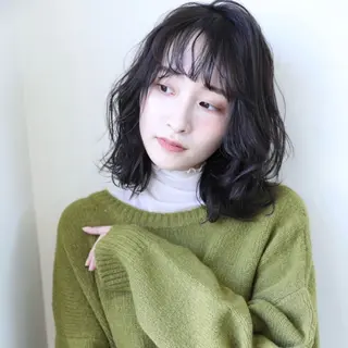 セミロング 髪質改善透明感カラー ayukaのヘアスタイル