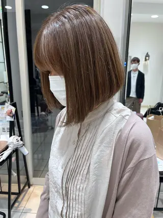 ミディアム カラー 長津 健一郎のヘアスタイル