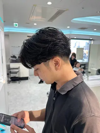 パーマ メンズ 🐺メンズパーマ マッシュ　あさひ🐺のヘアスタイル