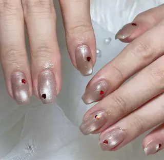 ネイル あゆ🎀/ワンホンネ イル/痛ネイルのネイルデザイン