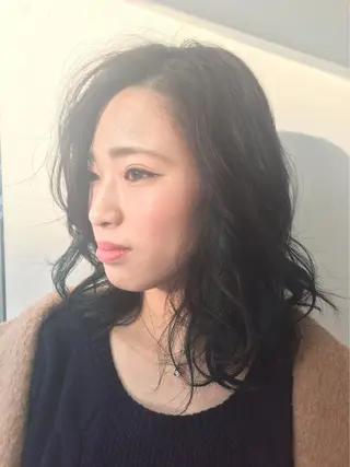 ミディアム カラー 髪質改善🌈 tomomiのヘアスタイル