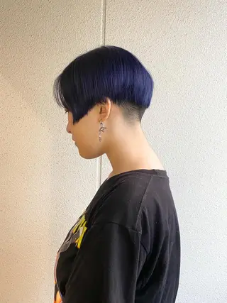 ショート カラー ボブ/レイヤー/ メンズ/池澤慎人のヘアスタイル