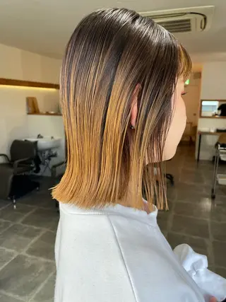 ミディアム カラー 大阪/梅田すぐ /パーマ落とし専門店のヘアスタイル