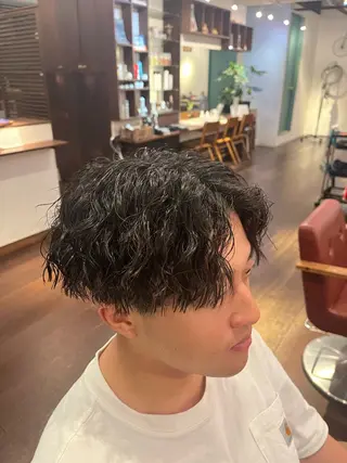 パーマ メンズ 俊介 カットモデル募集中のヘアスタイル
