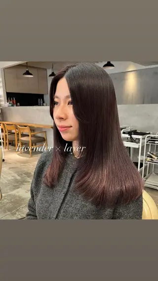 セミロング mino🌼🌈 ボブ/透明感カラーのヘアスタイル