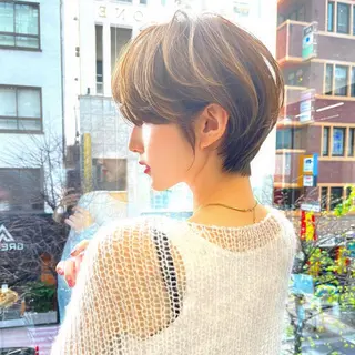 ショート カラー パーマ ヘアアレンジ メンズ キッズ ネイル マツエク・マツパ アイブロウ modek's tokyo所属・顔周りレイヤー ☺︎shunのヘアスタイル