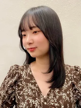 ミディアム カラー Paddle所属・似合わせレイヤー/ レイヤーパーマ/高倉のヘアスタイル