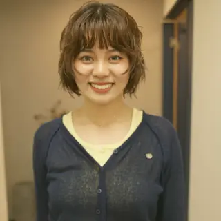 ショート パーマ ...alley/Dreap所属・パーマ/透明感カラー 元町🌱takutoのヘアスタイル