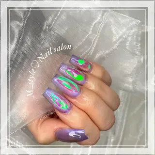 ロング ネイル 下妻市ﾈｲﾙｻﾛﾝ M_styleのネイルデザイン