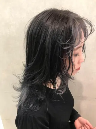 セミロング カラー 🇰🇷カルマパーマ kaito🇰🇷のヘアスタイル