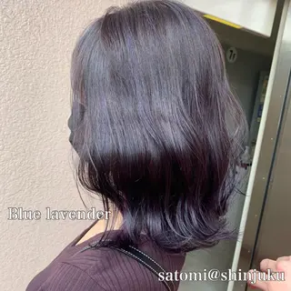 ミディアム 淡色ふんわりhair 新宿satomiのヘアスタイル