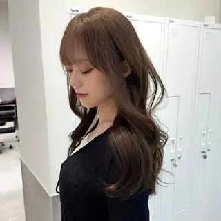 ロング GO TODAY 原宿Verno店所属・韓国風レイヤー/顔周 り×透明感/きょうのヘアスタイル
