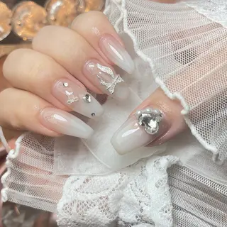 ネイル 23時まで❤︎韓国、 ワンホンネイルのネイルデザイン