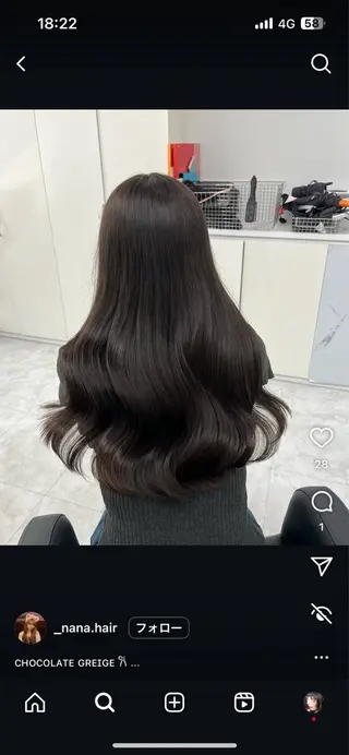 ロング ヘアアレンジ 赤み消しブラウン プロ🐿けんご🐿のヘアスタイル