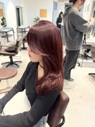 カラー ヘアアレンジ 似合わせ顔まわり カット💛森尾真由美のヘアスタイル