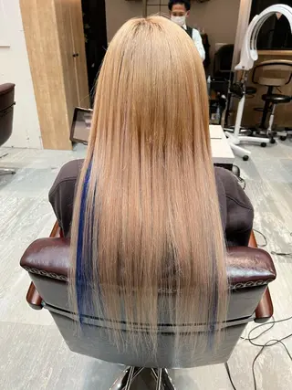 ロング 縮毛矯正/髪質改善/ ブリーチ/東陽町✨のヘアスタイル