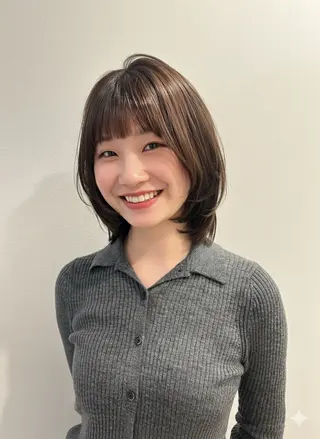 ミディアム 柔らかい縮毛矯正/ ボブ/北林のヘアスタイル