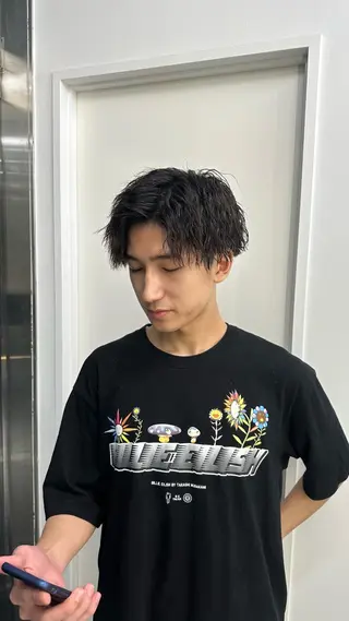 ミディアム パーマ メンズ パーマ職人 渡邊　優雅のヘアスタイル