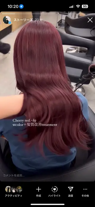 ロング カラー 愛結 暖色カラー🎀🩰のヘアスタイル