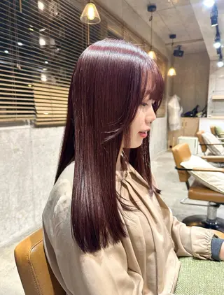 ロング カラー La Bonheur hair parfait所属・谷本虎太郎　艶カラー 🌈髪質改善のヘアスタイル