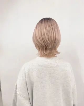 ミディアム ミルクティーカラー 🌈店長クボのヘアスタイル