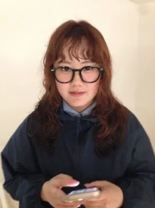 セミロング パーマ nanoha ‪ ꪔ̤のヘアスタイル