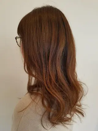 セミロング カラー 髪質改善/ハイライト 小林秀樹のヘアスタイル