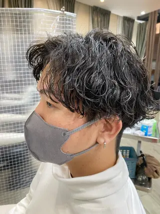 ショート パーマ メンズ 市川 博紀 副店長のヘアスタイル