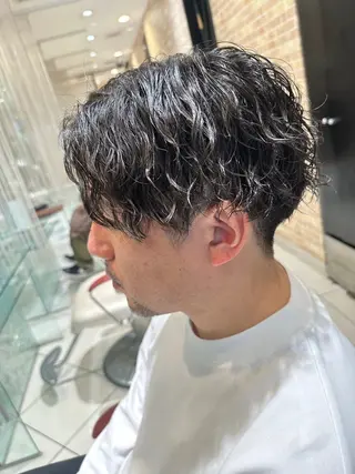 ショート パーマ メンズ 💈メンズ特化 美容師サキ💈のヘアスタイル