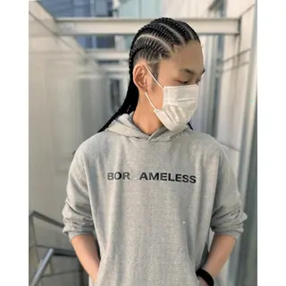 セミロング カラー パーマ ヘアアレンジ メンズ キッズ BRAIDS💎愛子 大人ハイライト💎のヘアスタイル