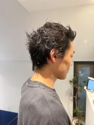 カラー パーマ メンズ スパイキーショート/ メンズヘア/hugeのヘアスタイル