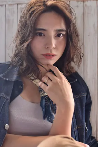 ミディアム カラー パーマ 南堀江🌿パーマ Tetsu【テツ】のヘアスタイル