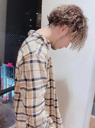 ショート パーマ ヘアアレンジ メンズ メンズZina代表 田端 麗治のヘアスタイル